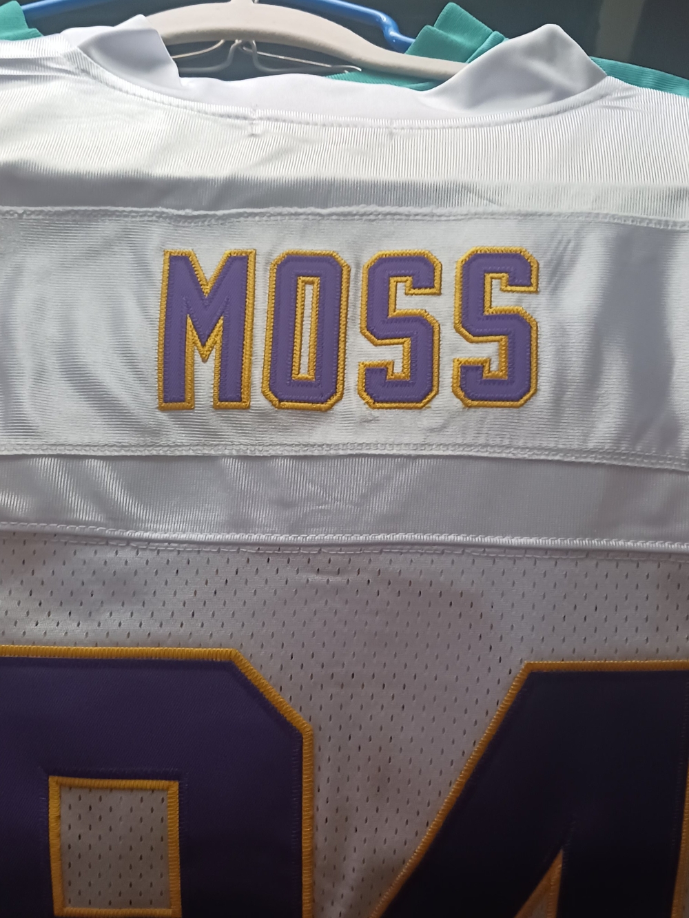 Mitchell & Ness White Randy Moss NFL Replica Name Tag Jersey